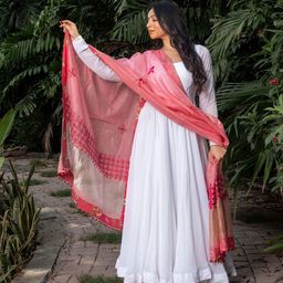 craftroots Embroidered Dupatta with Thread Work image 2