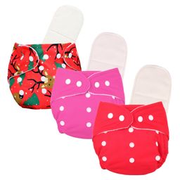 Deedry Cloth Diapers Reusable With Insert Pack of 3 - Multi Color-17