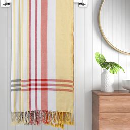 FABINALIV Unisex Set of 2 Striped 225 GSM Cotton Bath Towels - Multicolor-17