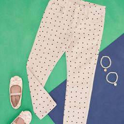 Pantaloons Junior Polka Dots Printed Button Down Pant - Beige-picture-8