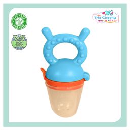 Tinny Tots Baby Soft Silicone Fresh Fruit Vegetable Nibbler Sucker Soother Teether BPA Free for Newborns/Babies/Infants (ASSORTED COLOURS)-7