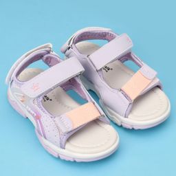 Cute Walk by Babyhug Velcro Closure Sandals With Sport Applique - Purple-picture-38