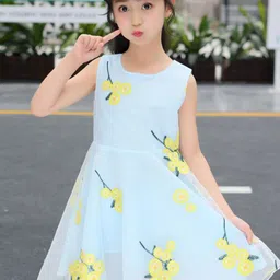 StyleCast x Revolte Girl Floral Print Sleeveless Knee Length Fit and Flare Dress-image-14