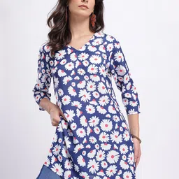 Anouk Rustic Floral Printed V-Neck Kurti-picture-2