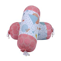 Kuber Industries Cotton Geometric Pattern Attractive Bolster Cover With Drawstring for Home Decor Set of 4 - Multiclour image 4