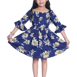 Shahina Fashion Girls Floral Printed Mini Frock-image-97