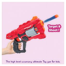 NEGOCIO Thunder Strike Gun with 24 Bullets|Long Range 6 Dart Rotating Drum|Soft Bullet Gun Foam Blaster Gun toy for kids- PACK OF 1- COLOR MAY VARY image 5