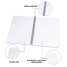 classmate Pulse 1 Subject (240 X 180 mm) Spiral B5 Notebook Single Line 180 Pages image 5