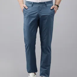 Van Heusen Sport Men Printed Slim Fit Smart Casual Chinos Trousers-image-81