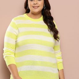 Sztori Plus Size Striped Pullover-27