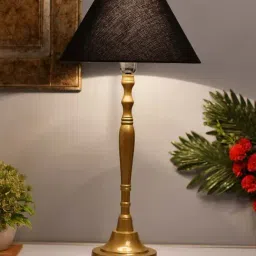 Homesake Golden Imperial Brushed Lamp with Black Shade (Bulb Included) - Set of 1-36