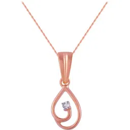 P.C. Chandra Jewellers 14 kt Gold & Diamond Pendant without Chain-image-84
