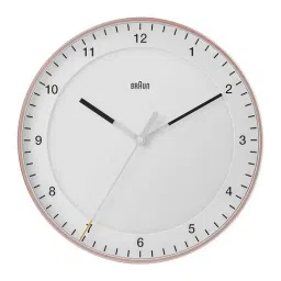 Braun Rose & White Classic Large Analog Wall Clock With Silent Sweep Movement-picture-49