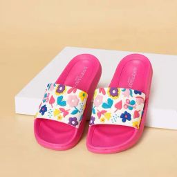 Pantaloons Junior White & Pink Casual Slides-image-35