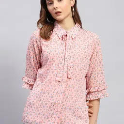 Monte Carlo Pink Floral Print Shirt-picture-38
