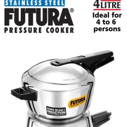 Futura Silver Stainless Steel 4 L Induction Based Pressure Cooker - Set of 1-image-17