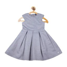 Blue Giraffe Kids Grey Printed Dress-picture-15