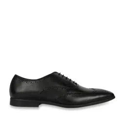 Clark Men's Bampton Rhodes Black Brogue Shoes-image-98