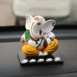 eCraftIndia Decorative Lord Ganesha Showpiece for Car Dashboard, Home Temple and Office Desks-image-89