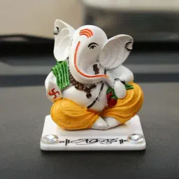 eCraftIndia Decorative Lord Ganesha Showpiece for Car Dashboard, Home Temple and Office Desks-image-85