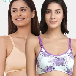 Inner Sense Multicolored Non Wired Non Padded Nursing Bra (Pack Of 2)-image-98