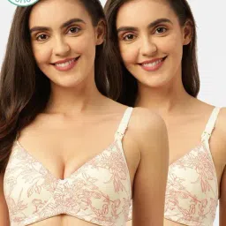 Inner Sense Beige Printed Maternity Bra (Pack of 2)-image-53