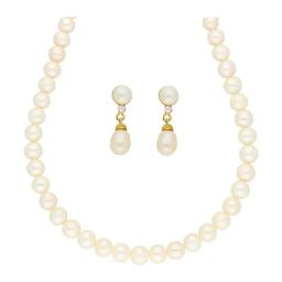 Sri Jagdamba Pearls White Alloy Casual Necklace & Earring Set-image-60
