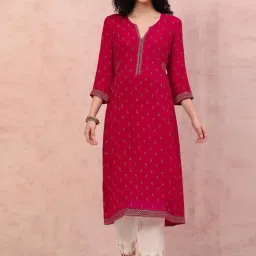 Rangriti Pink Printed Maxi Dress-image-22