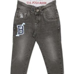 U.S. Polo Assn. Kids Grey Solid Jeans-image-76