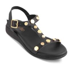 Tresmode Women's Black Ankle Strap Sandals-image-28