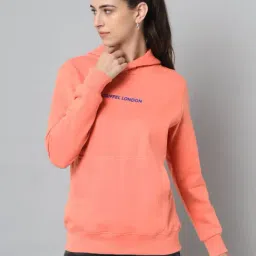 GRIFFEL Peach Printed Sweatshirt-image-4