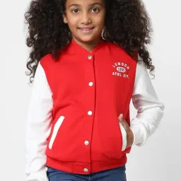 KIDS ONLY True Red Color Block Full Sleeves Jacket-image-23