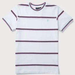 Gini & Jony Kids White & Red Striped T-Shirt-image-56