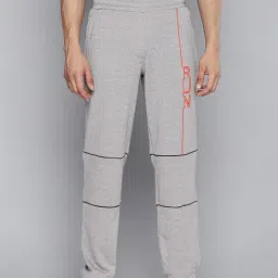 ALCIS Grey Slim Fit Printed Sports Trackpants-image-63
