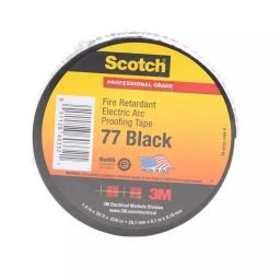 3M 77 Fire-Retardant Electric Arc Proofing Tape Black 38 mm x 6 m 19.7 kV/mm Dielectric Strength, 31201600-picture-42