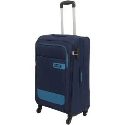 Citizen Wander Weave Navy Blue Color Block Soft Large Trolley Bag - 78 Cms-image-9