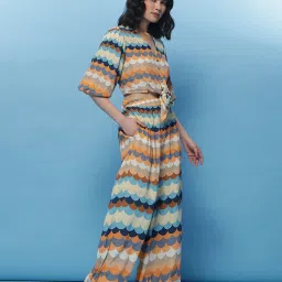 Label Ritu Kumar Multicolor Blended Printed Co-Ord Set image 3