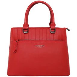 Carlton London Red Solid Medium Handbag-7
