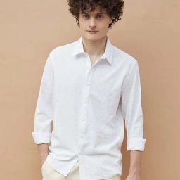 Bossini White Regular Fit Shirts-image-60