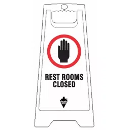 TOUGH GUY White Restroom Sign Not Retroreflective 24 inch Height, 6DMG9-image-23