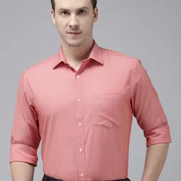 Park Avenue Self Design Slim Fit Textured Formal Shirt-picture-19