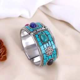 Panash Silver Plated Kada Bracelet-18