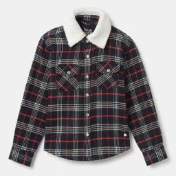 Blue Giraffe Boys Navy & White Cotton Checks Full Sleeves 1 Shirt-picture-27