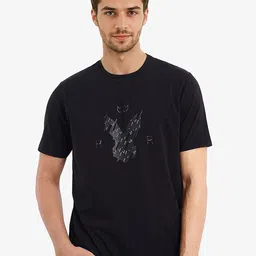 RARE RABBIT Men Printed Pockets T-shirt-image-44