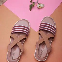 DressBerry Women Striped Open Toe Flats with Bows-picture-20