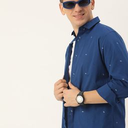 Mast & Harbour Men Classic Slim Fit Opaque Printed Casual Shirt-picture-49