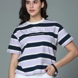 High Star Lavender Cotton Stripes T-Shirt-picture-37