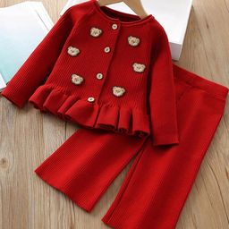 hopscotch 2-Pc Teddy Applique Sweater & Pants-picture-37