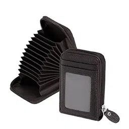 WATCHSTAR Men Zip Detail Leather Card Holder-26