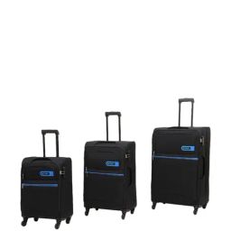 Citizen Journey Pulse Black Solid Trolley Bag Pack of 3 - 58 Cms, 68 Cms & 78 Cms-0